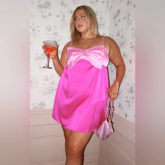 Show Me Your MUMU Best Bow Dress colorblock - Picture 6 of 6